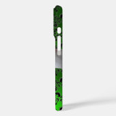 Coques Case-Mate iPhone DAMASK GIRLY MONOGRAM vert ruban blanc (Verso / Gauche)