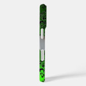 Coques Case-Mate iPhone DAMASK GIRLY MONOGRAM vert ruban blanc (Verso / Droite)