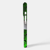 Coques Case-Mate iPhone DAMASK GIRLY MONOGRAM vert ruban blanc (Verso / Gauche)