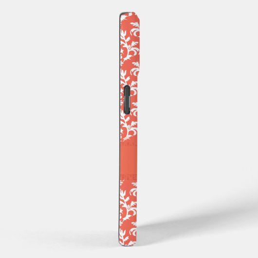Coques Case-Mate iPhone Damask orange emberglow name (Verso / Droite)