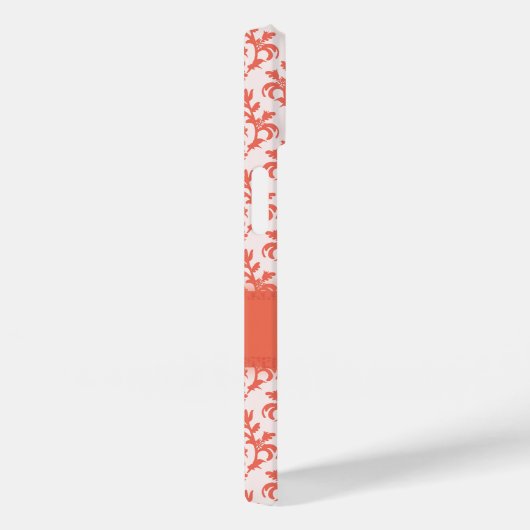 Coques Case-Mate iPhone Damask orange emberglow name iphone (Verso / Droite)