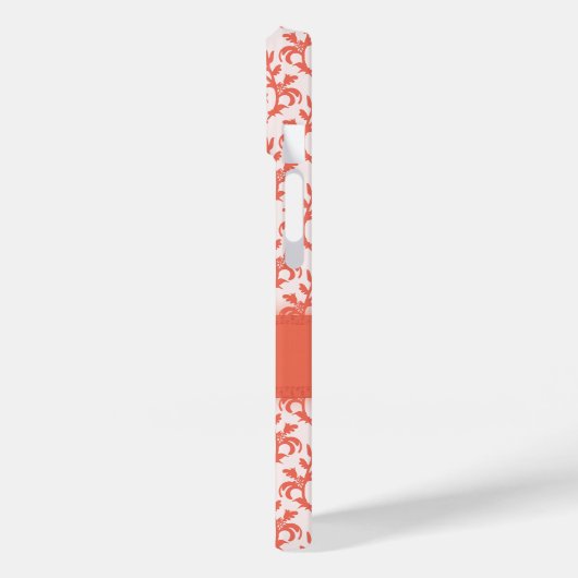 Coques Case-Mate iPhone Damask orange emberglow name iphone (Verso / Gauche)