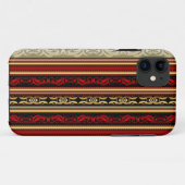 Coques Case-Mate iPhone Damask Red Gold Black Stripes (Dos (Horizontal))