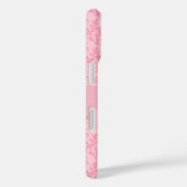 Coques Case-Mate iPhone Damask rose clair nom personnalisé (Verso / Droite)