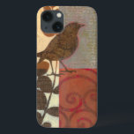 Coques Pour iPhone Damask Sparrow<br><div class="desc">Ce dessin d'art contemporain d'un moineau brun et d'autres détails inspirés du collage ajoutera du caractère à tout salon ou salle à manger. L'image comprend un thème de couleur rouge et marron. Obtenez aujourd'hui cette belle et unique impression artistique de l'artiste Norman Wyatt.</div>