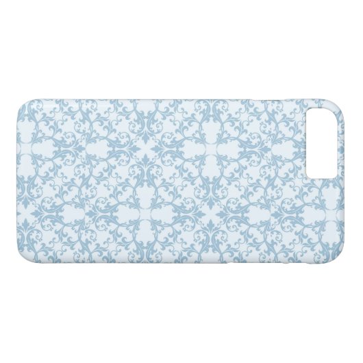 Coques Case-Mate iPhone Damassé bleu-clair (Dos (Horizontal))
