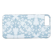 Coques Case-Mate iPhone Damassé bleu-clair (Dos (Horizontal))