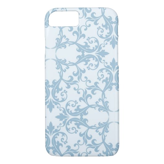 Coques Case-Mate iPhone Damassé bleu-clair (Dos)
