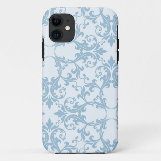 Coques Case-Mate iPhone Damassé bleu-clair (Dos)