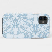 Coques Case-Mate iPhone Damassé bleu-clair (Dos (Horizontal))