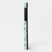 Coques Case-Mate iPhone Damassé élégante de menthe d'obscurité (Dos/Gauche)