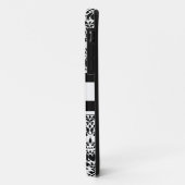 Coques Case-Mate iPhone Damassé et monogramme noirs (Dos/Gauche)