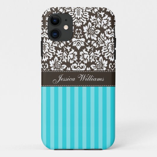 Coques Case-Mate iPhone Damassé et rayures (Dos)