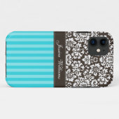 Coques Case-Mate iPhone Damassé et rayures (Dos (Horizontal))