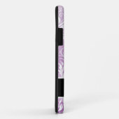 Coques Case-Mate iPhone Damassé florale pourpre et blanche de chardon (Dos/Droite)