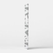 Coques Case-Mate iPhone Damassé mauresque Ikat - gris argent et blanc (Verso / Droite)