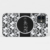 Coques Case-Mate iPhone damassé noir (Dos (Horizontal))