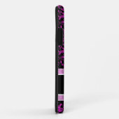 Coques Case-Mate iPhone Damassé pourpre et noire élégante avec le (Dos/Droite)