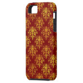 Coques Case-Mate iPhone Damassé riche de vacances (Dos gauche)