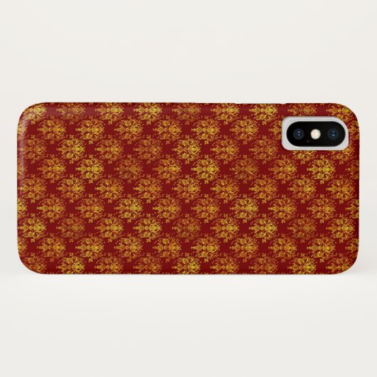 Coques Case-Mate iPhone Damassé riche de vacances (Dos (Horizontal))