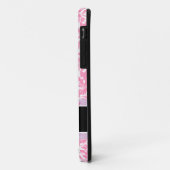 Coques Case-Mate iPhone Damassé rose et blanche de joli Bubblegum avec le (Dos/Gauche)