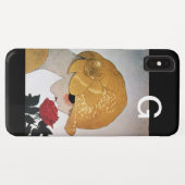 COQUES Case-Mate iPhone DAME AU MONOGRAMME ART DÉCO ROSE ROUGE (Dos (Horizontal))