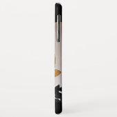 COQUES Case-Mate iPhone DAME AU MONOGRAMME ART DÉCO ROSE ROUGE (Dos/Gauche)