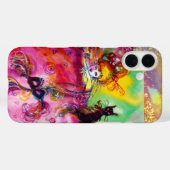Coques Case-Mate iPhone DAME AVEC CHAT NOIR ET MASK Masquerade Nuit (Verso (horizontal))
