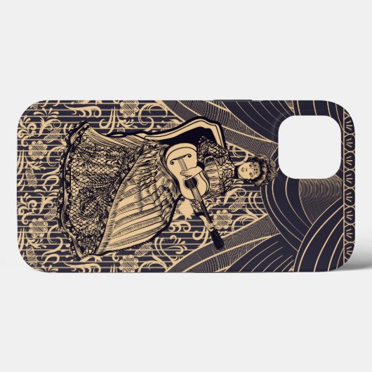 Coques Case-Mate iPhone Dame avec guitare (Verso (horizontal))