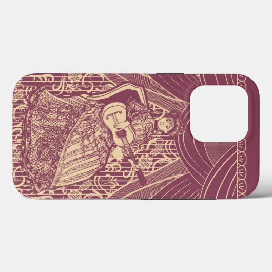 Coques Case-Mate iPhone Dame avec guitare (Verso (horizontal))