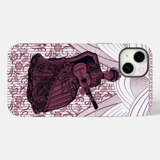 Coques Case-Mate iPhone dame avec guitare (Verso (horizontal))