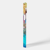 COQUES Case-Mate iPhone DAME BLEUE BOUTTERFLY, MONOGRAMME TURQUOISE OR SPA (Verso / Droite)