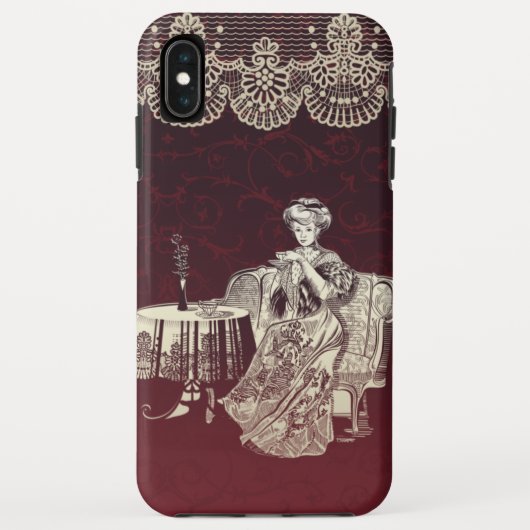 Coques Case-Mate iPhone dame boit du thé (Dos)