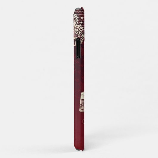 Coques Case-Mate iPhone dame boit du thé (Dos/Droite)