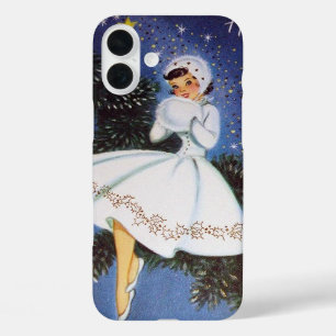 Coques iPhone 16 Plus Dame de Noël rétro vintage