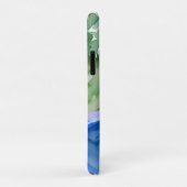 Coques Case-Mate iPhone Dame en Robe Bleue - Peinture aquarelle (Dos/Droite)