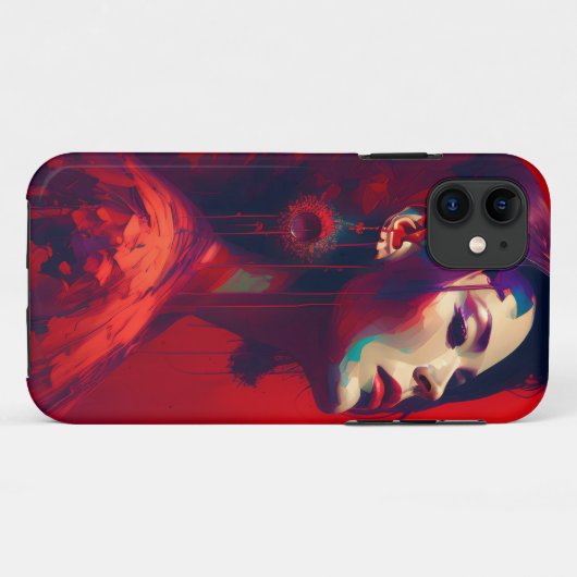 Coques Case-Mate iPhone Dame en rouge (Dos (Horizontal))