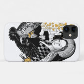 Coques Case-Mate iPhone Dame et hibou (Dos (Horizontal))