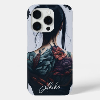 Coque iPhone 15 Pro Dame japonaise tatouée