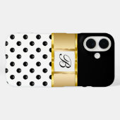 Coques Case-Mate iPhone Dames Classieuses Filles Bling Monogramme (Verso (horizontal))