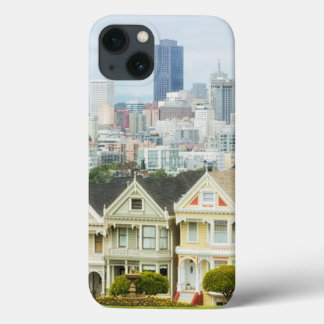 Coques Pour iPhone Dames peintes, maisons victoriennes et horizon