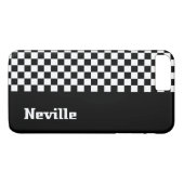 Coques Case-Mate iPhone Damier bicolore personnalisé (Dos (Horizontal))