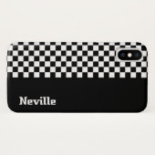Coques Case-Mate iPhone Damier bicolore personnalisé (Dos (Horizontal))
