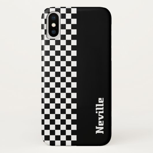 Coques Case-Mate iPhone Damier bicolore personnalisé (Dos)