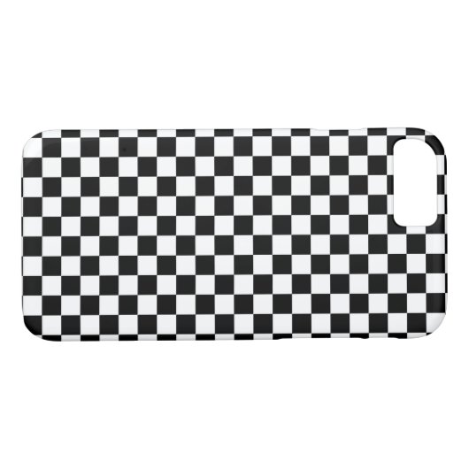 Coques Case-Mate iPhone Damier blanc noir (Dos (Horizontal))