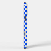 Coques Case-Mate iPhone Damier cobalt et crème (Verso / Droite)
