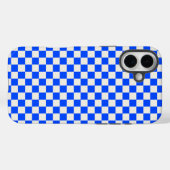 Coques Case-Mate iPhone Damier cobalt et crème (Verso (horizontal))