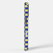 Coques Case-Mate iPhone Damier jaune et bleu à carreaux (Verso / Droite)