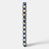 Coques Case-Mate iPhone Damier jaune et bleu à carreaux (Verso / Gauche)