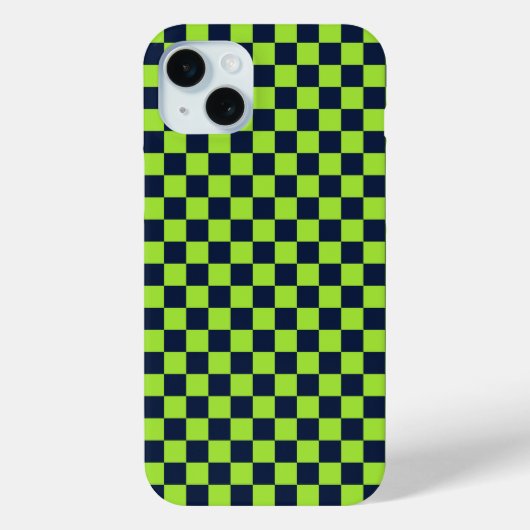 Coques Case-Mate iPhone Damier lime et marine (Verso)